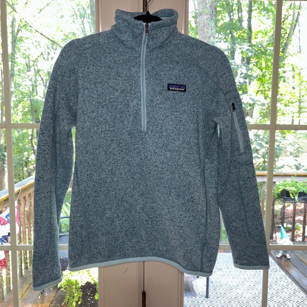 Patagonia Blue Fleece Hoodie Sweatshirt
